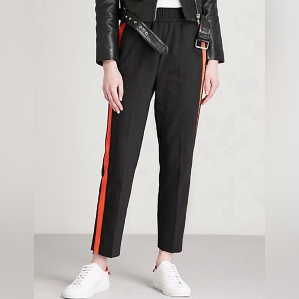 Maje‎ Pensee Side-Stripe Track Pants in Black Size 1